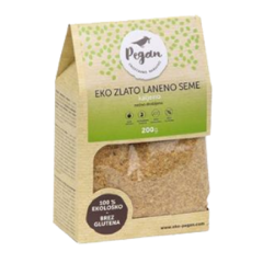 Eko zlato laneno seme Pegan, kaljeno, mleto 200 g