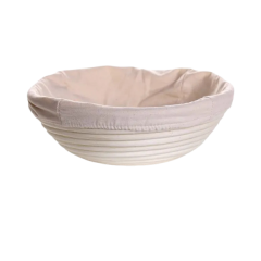 Vzhajalna košarica za kruh z laneno krpo, 23 cm