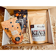 Darilni paket sadje v čokoladi in kava